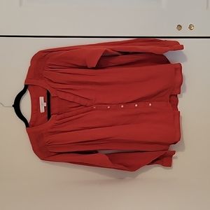 Loft Boho V-neck oversized button down